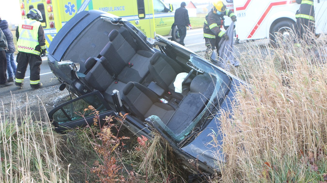 Sortie de route à Saint-Frédéric