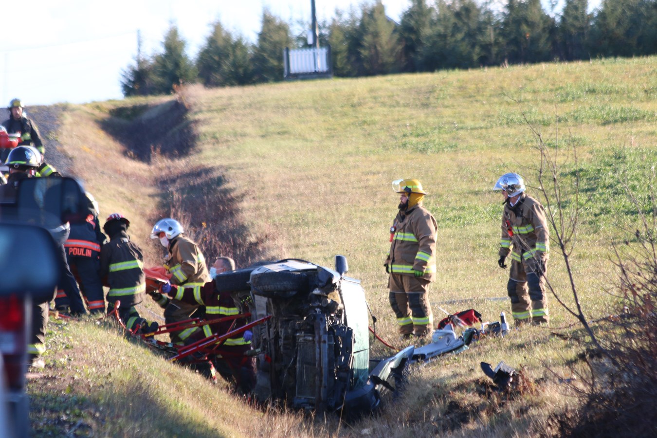 Un blessé grave dans une sortie de route à Saint-Georges
