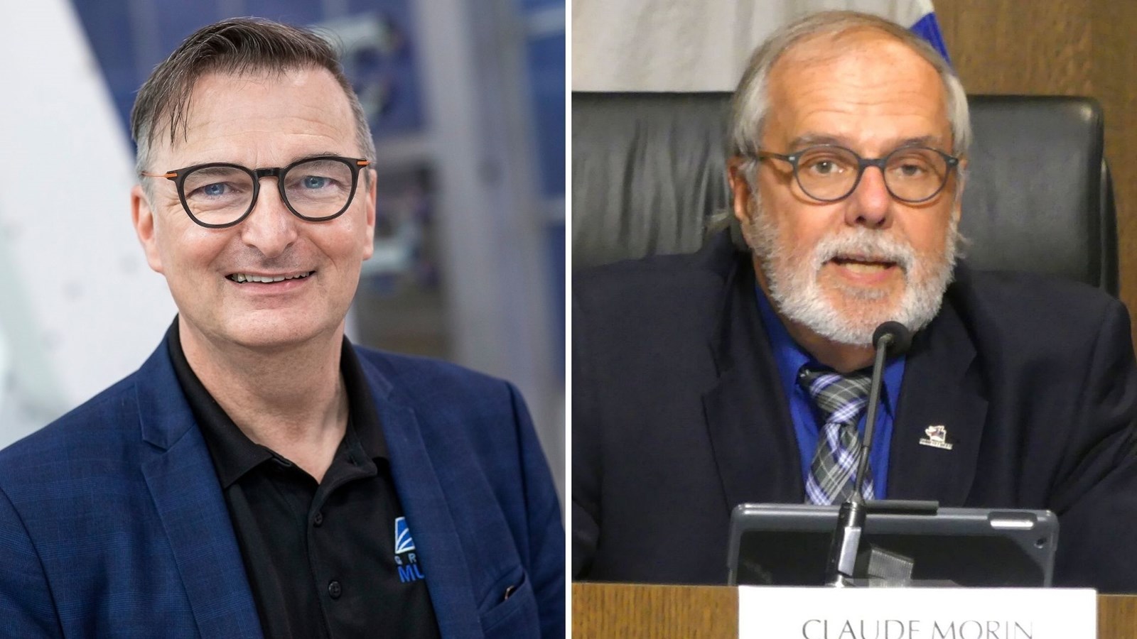 Louis Veilleux, P-dg  de Métal Bernard — Claude Morin, maire de Saint-Georges