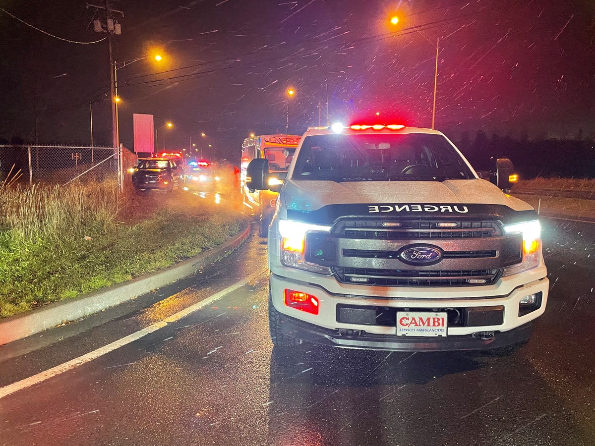 Accident au croisement de l'autoroute 73 et de la 127e rue