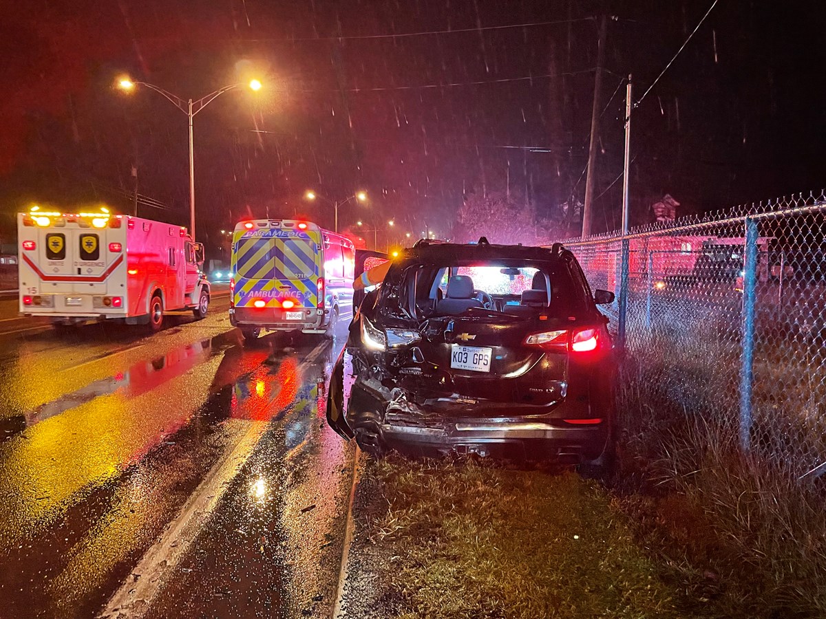 Accident au croisement de l'autoroute 73 et de la 127e rue