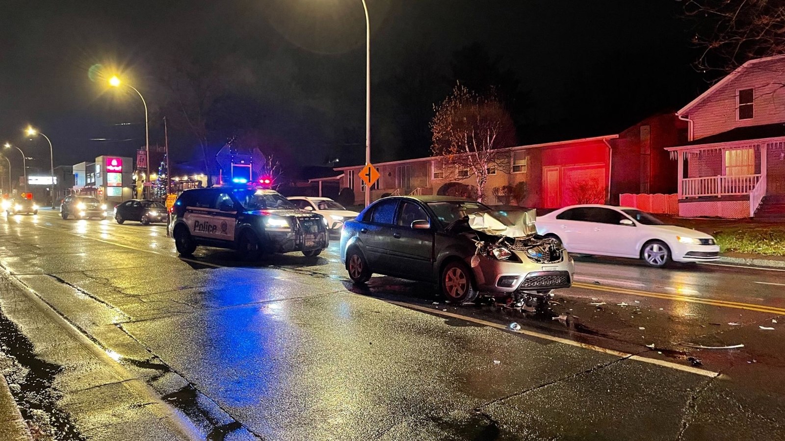Accident sur le boulevard Dionne
