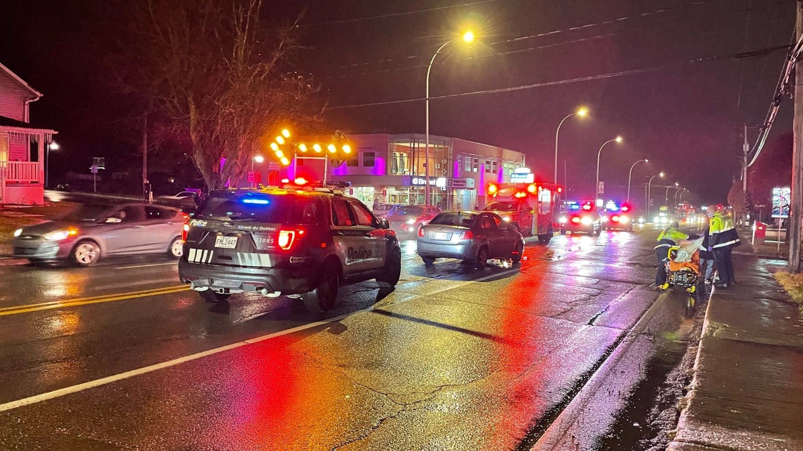 Accident sur le boulevard Dionne