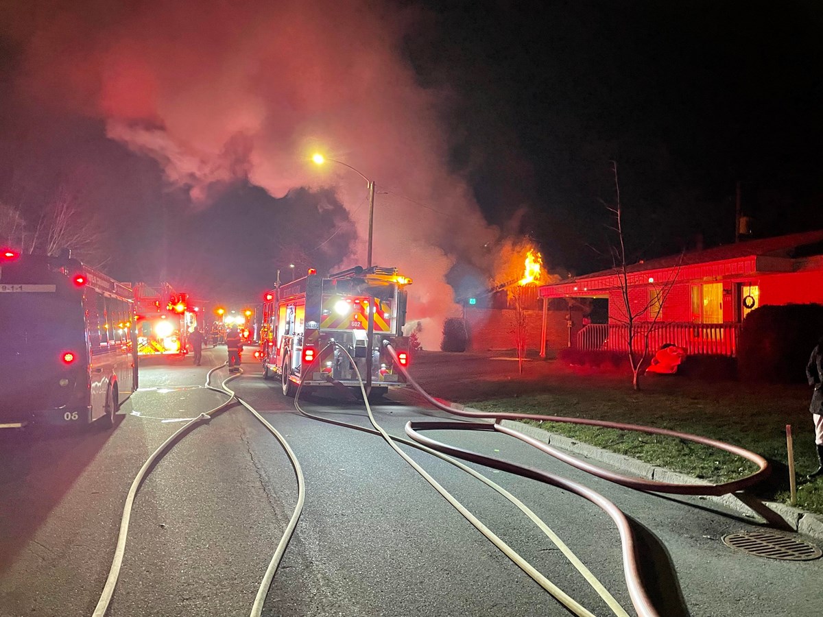 Feu de résidence sur la 29e rue à Saint-Georges