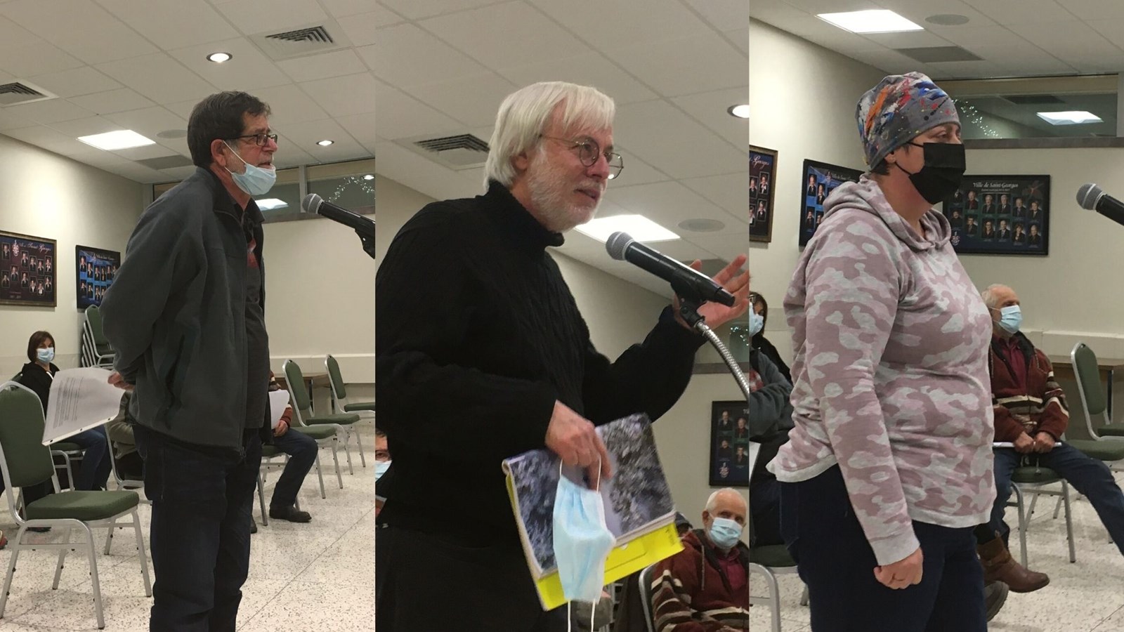 Serge Denoncourt, Pierre Poulin et Mélanie Drouin