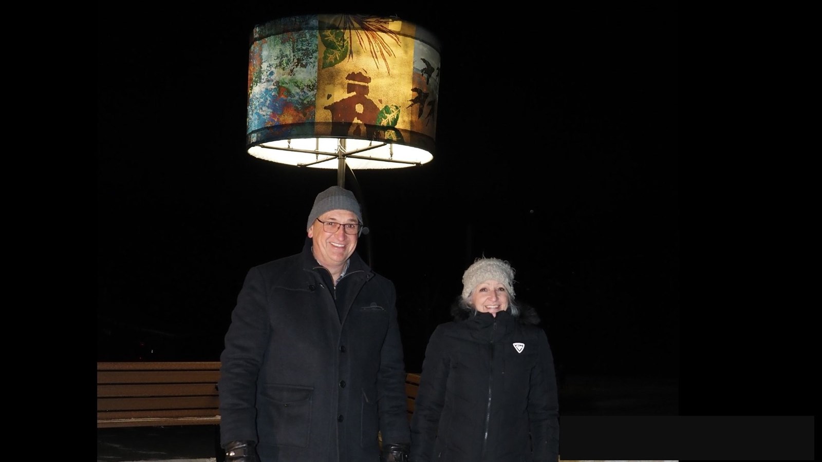 Un lampadaire artistique à Saint-Simon-les-Mines