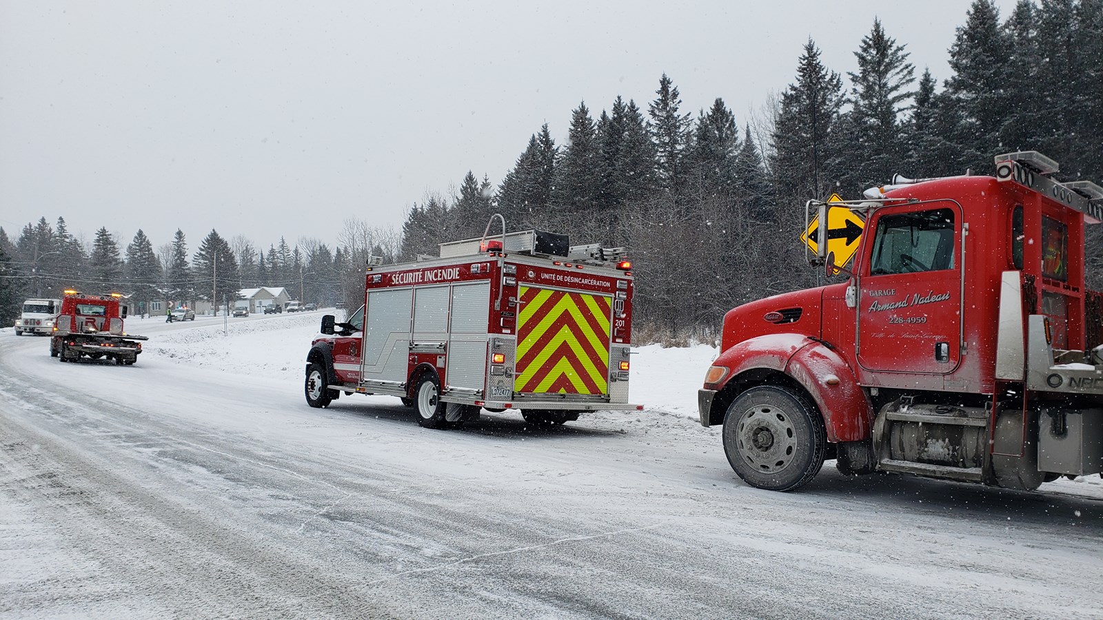 Sortie de route et tonneaux ce matin à Saint-Georges