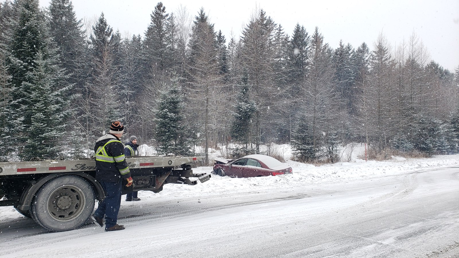 Sortie de route et tonneaux ce matin à Saint-Georges
