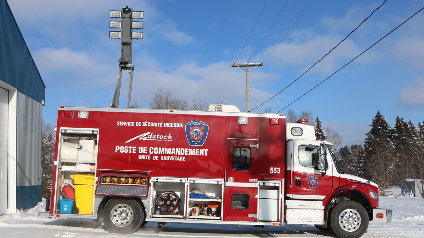 Un camion à 265 000 $ pour le service de sécurité incendie d'Adstock