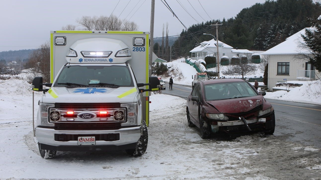 Collision mineure à Beauceville