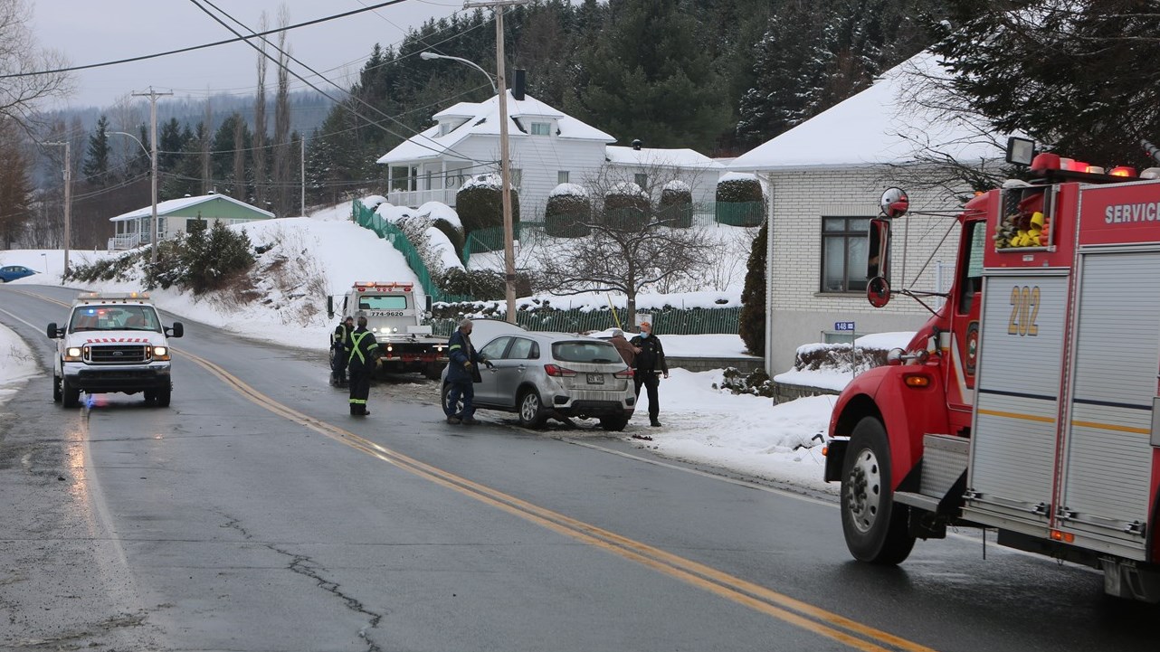 Collision mineure à Beauceville