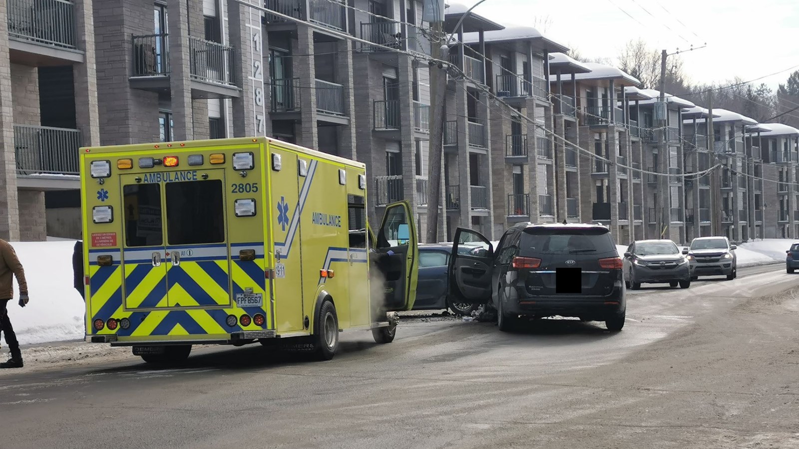 Accident entre deux véhicules sur la première avenue à Saint-Georges