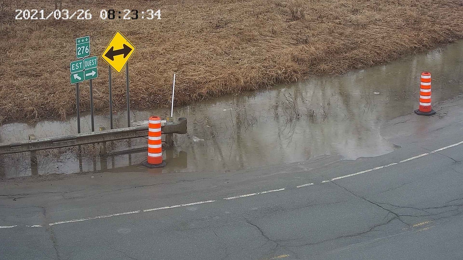 Le pont entre les deux Saint-Joseph est fermé en raison de la pluie