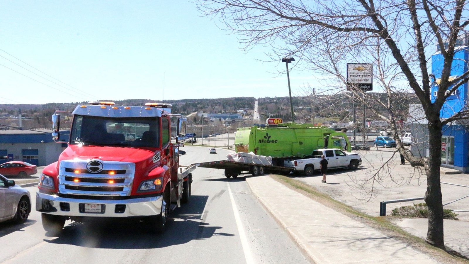 Accrochage avec un camion à ordures à Saint-Georges