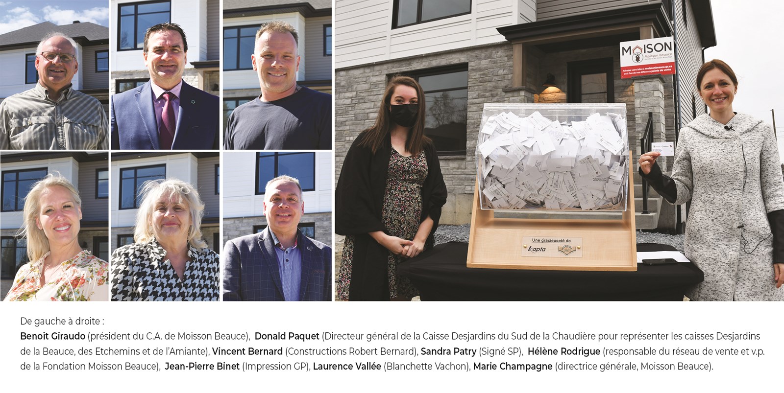 Un groupe de Quirion Métal remporte le tirage de la Maison Moisson Beauce