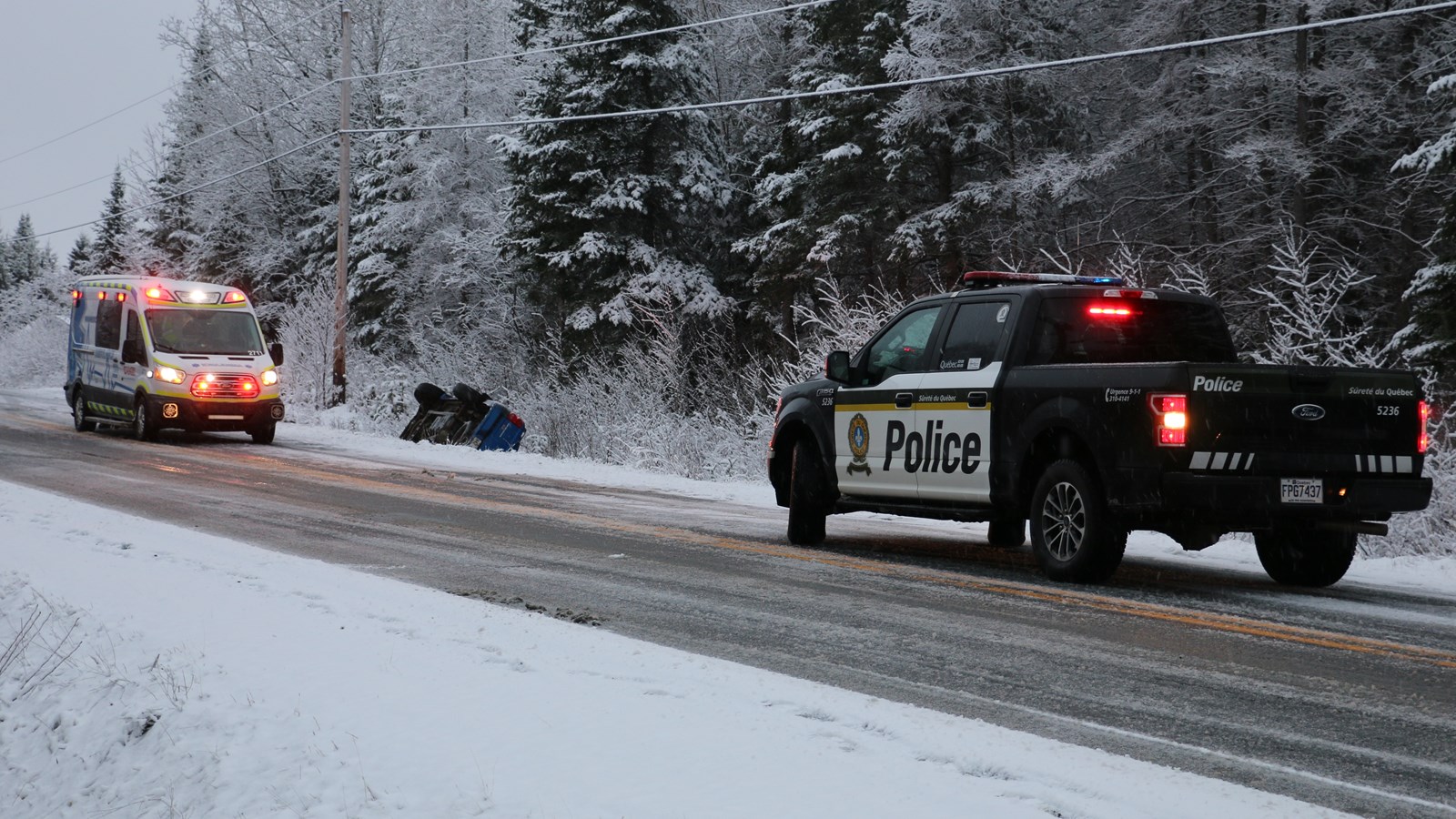 Sortie de route à Beauceville