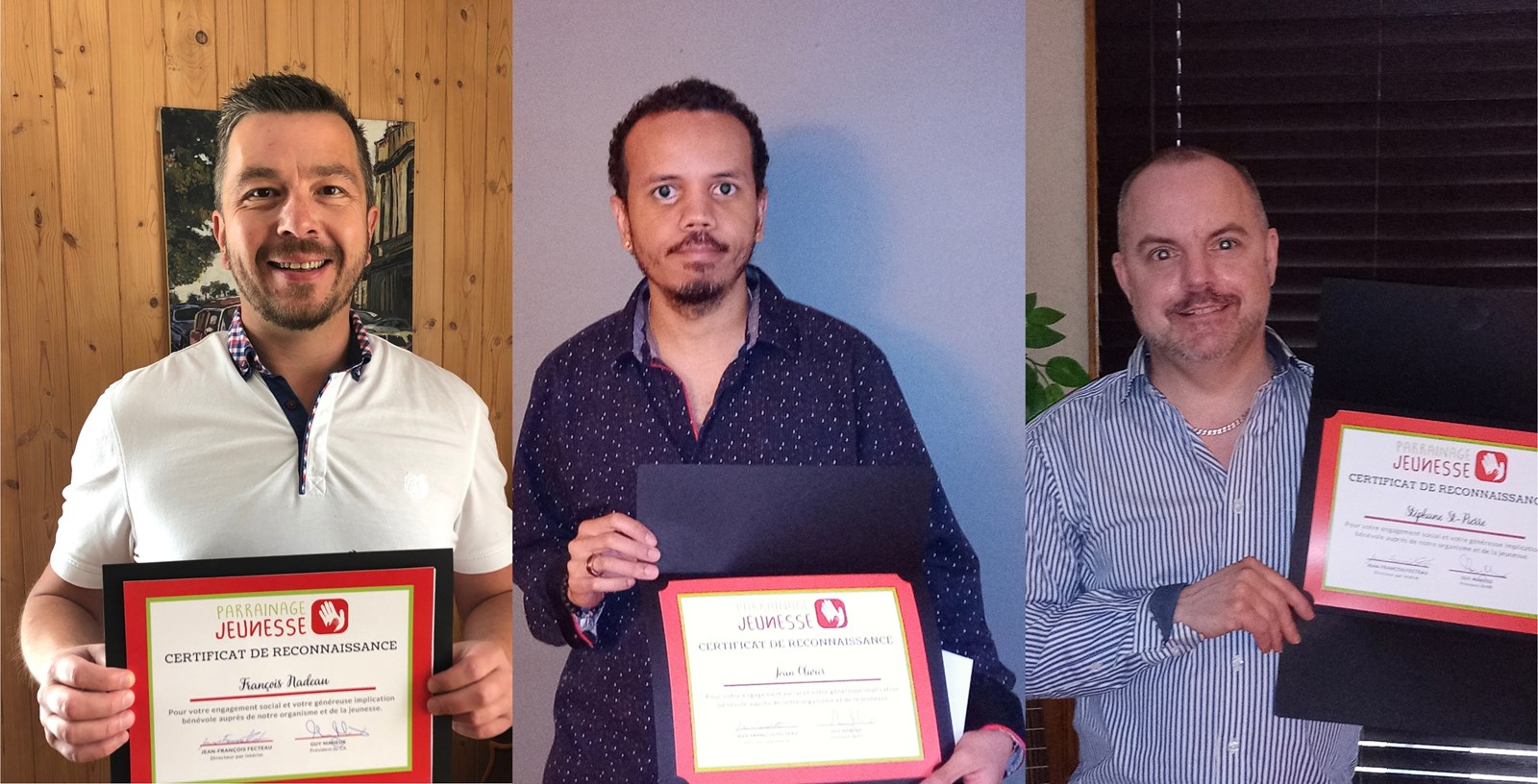 François Nadeau, Joan Olivier et Stéphane St-Pierre