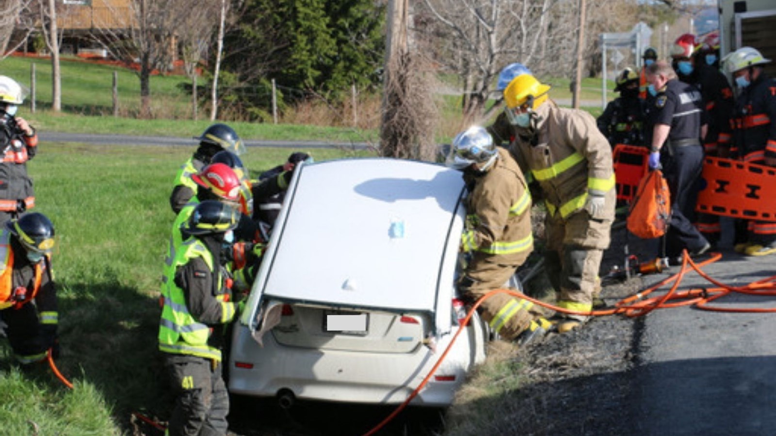Collision à Notre-Dame-des-Pins: deux personnes blessées