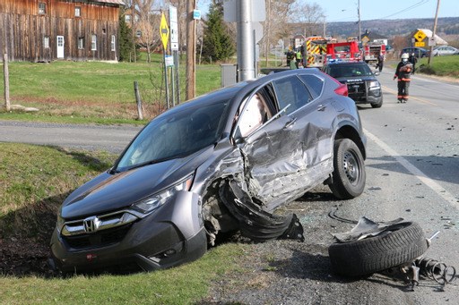 Collision à Notre-Dame-des-Pins: deux personnes blessées