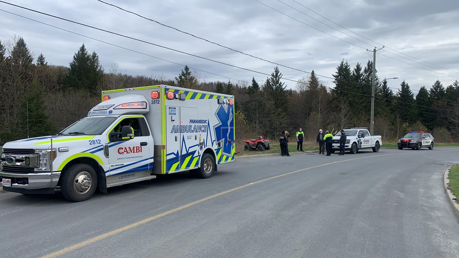 Homme blessé dans un accident de VTT