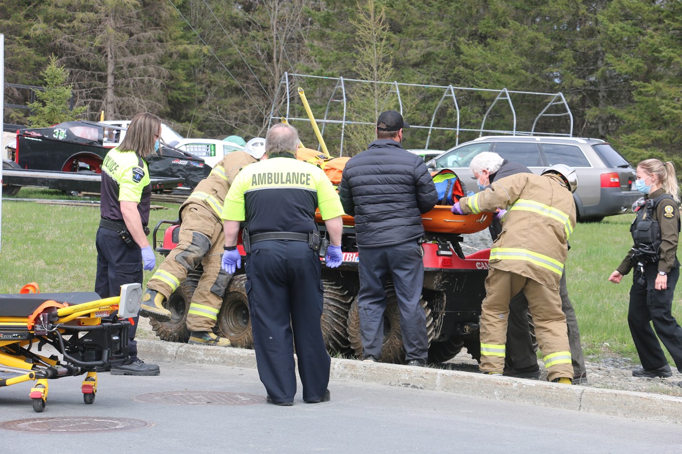 Homme blessé dans un accident de VTT
