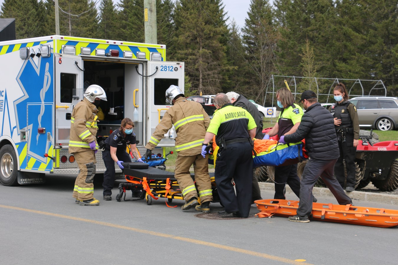 Homme blessé dans un accident de VTT