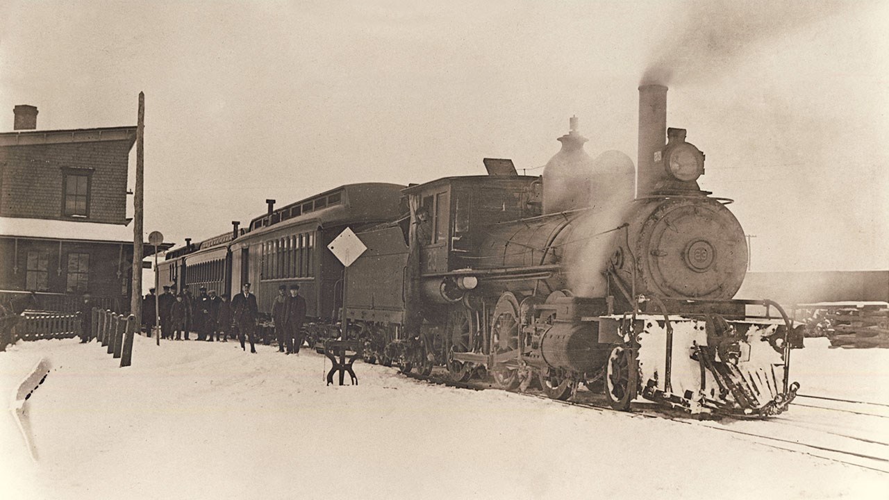 Arrivée des trains à Saint-Georges en 1907
