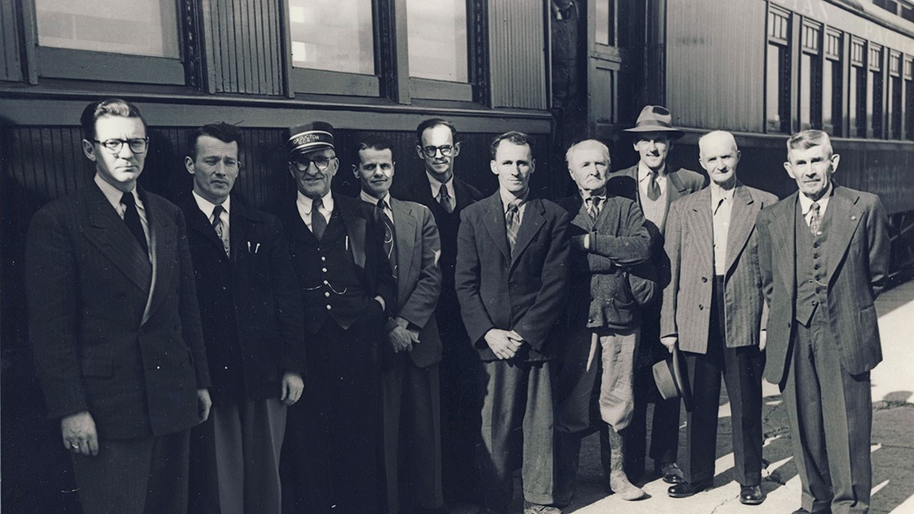 Arrivée des trains à Saint-Georges en 1907