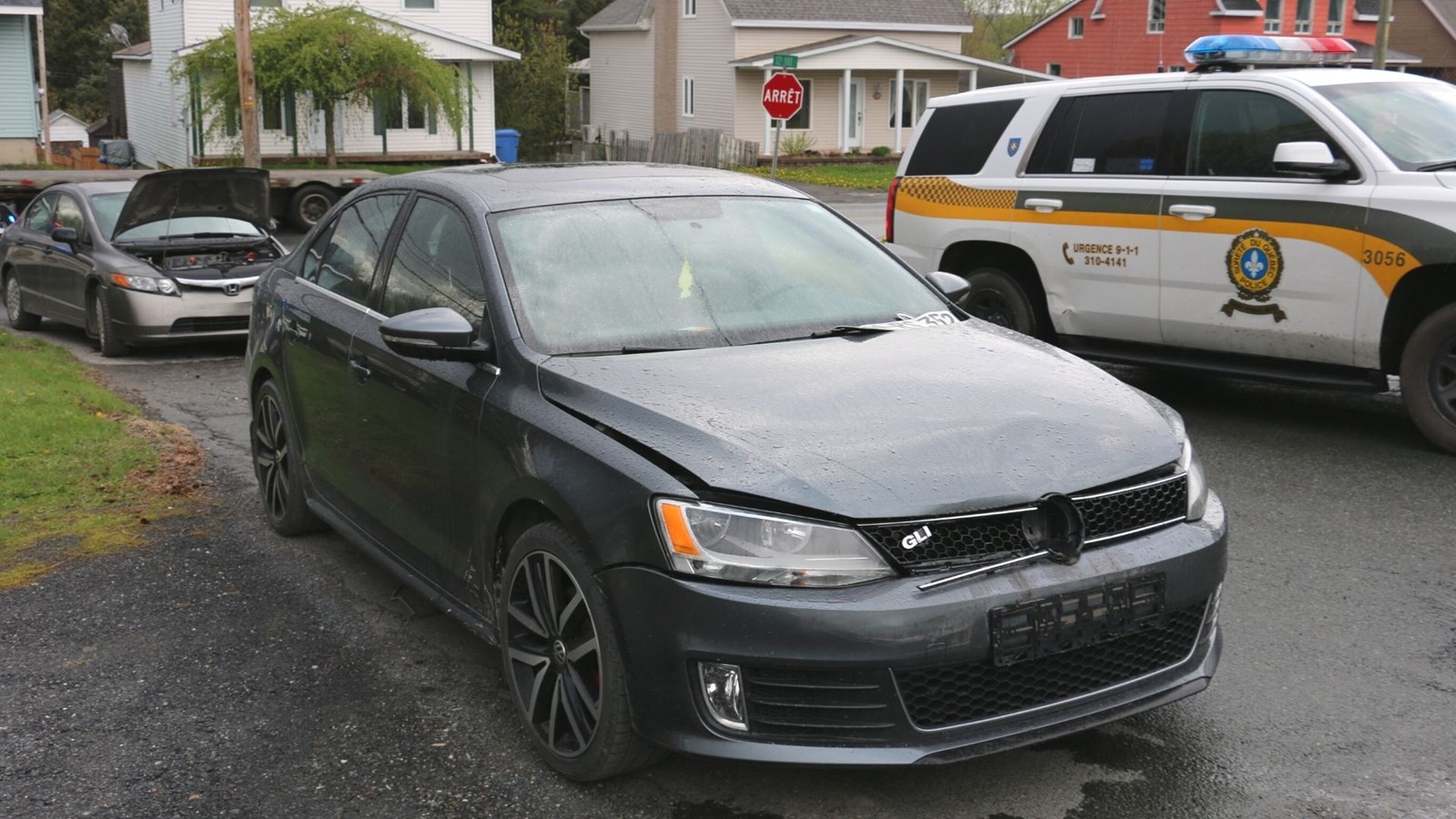 Collision entre trois véhicules à Saint-Martin