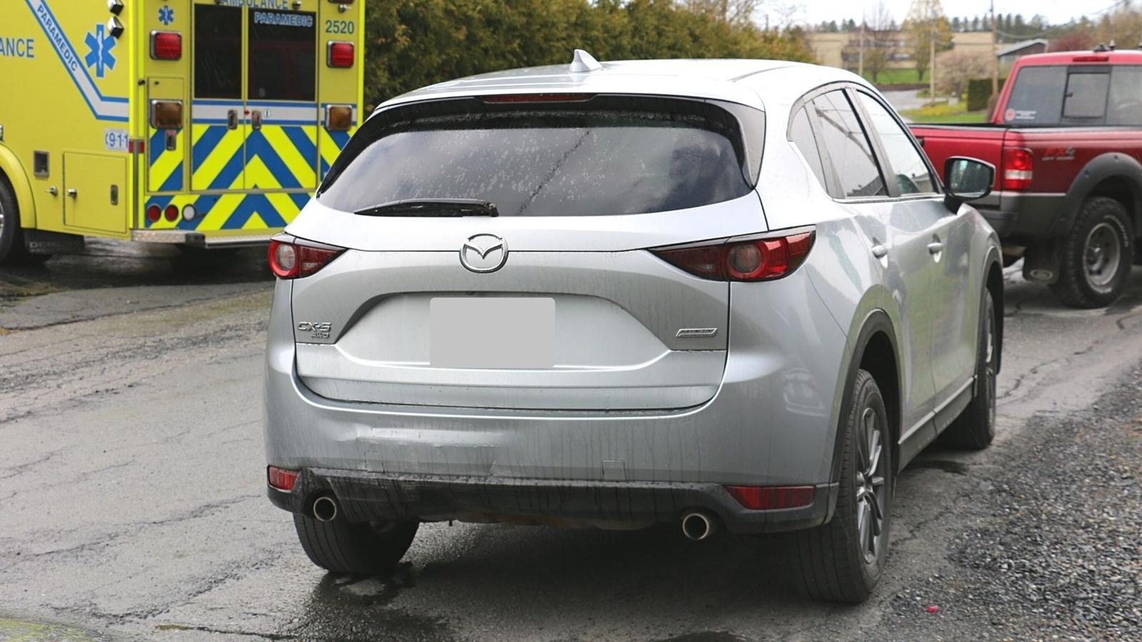Collision entre trois véhicules à Saint-Martin