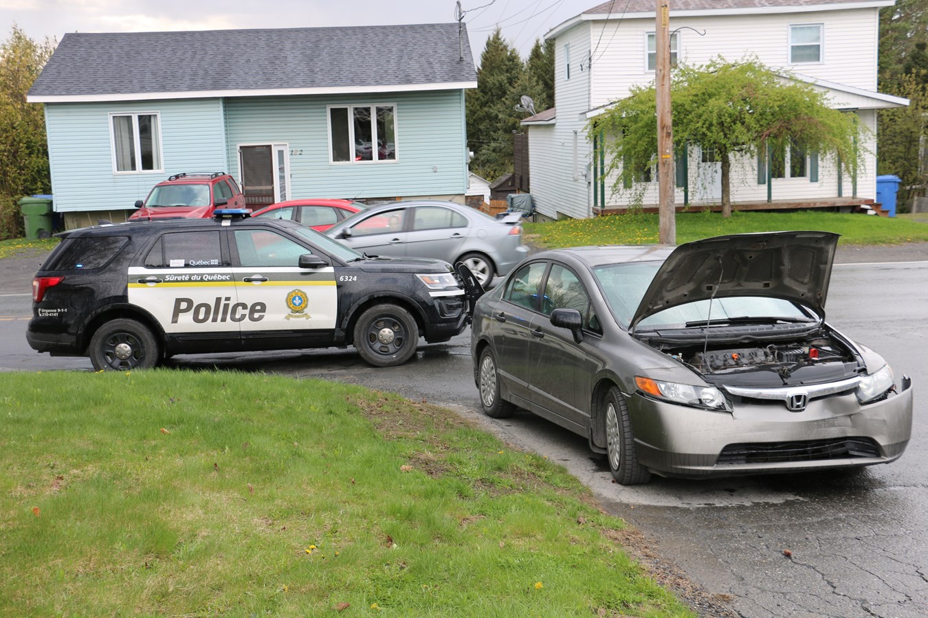 Collision entre trois véhicules à Saint-Martin