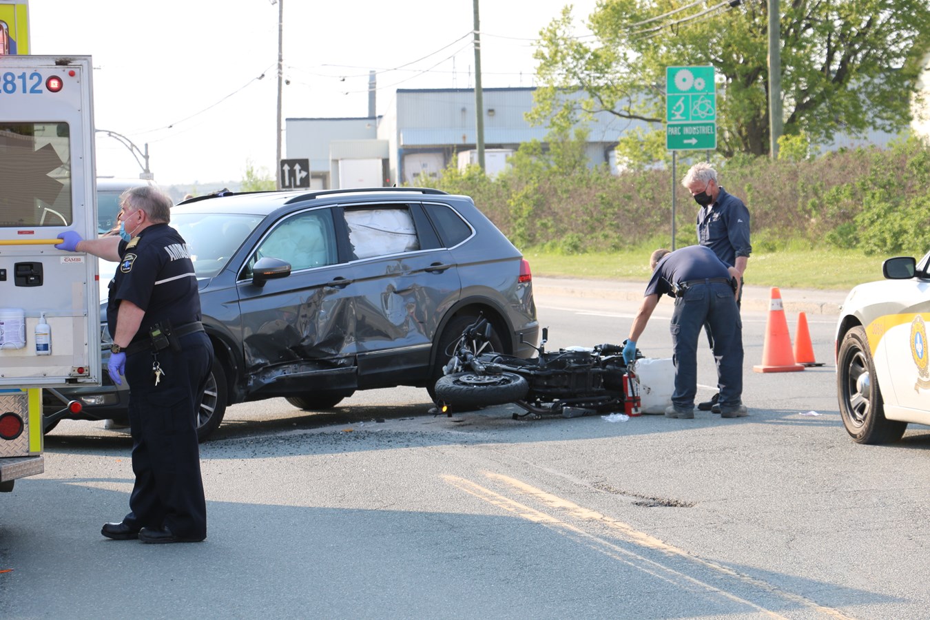 Un motocycliste subi des blessures mineures