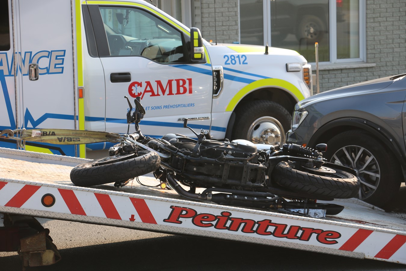 Un motocycliste subi des blessures mineures