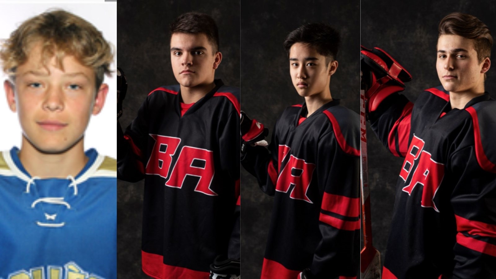 Samuel Vachon, Mathieu St-Cyr, Cédrick Larochelle et Dominic Leclerc