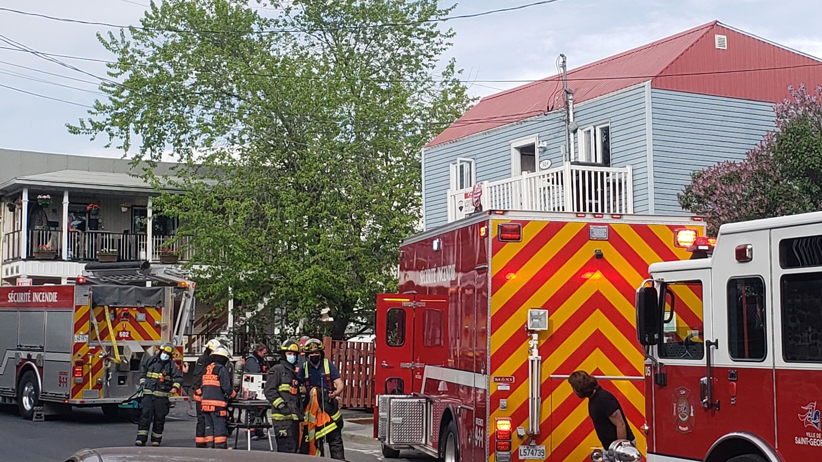 Feu de cuisinière dans une résidence