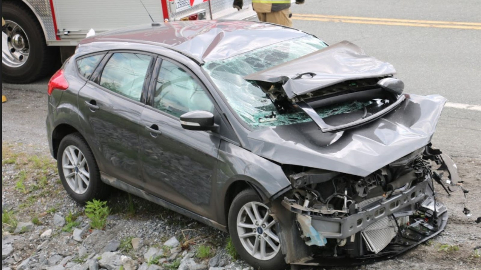 Collision entre deux véhicules à Vallée-Jonction