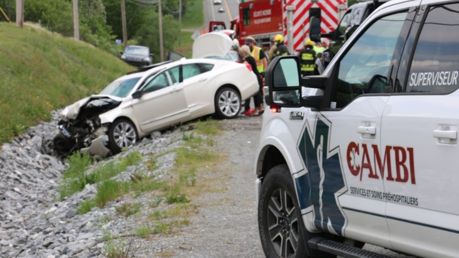 Collision entre deux véhicules à Vallée-Jonction