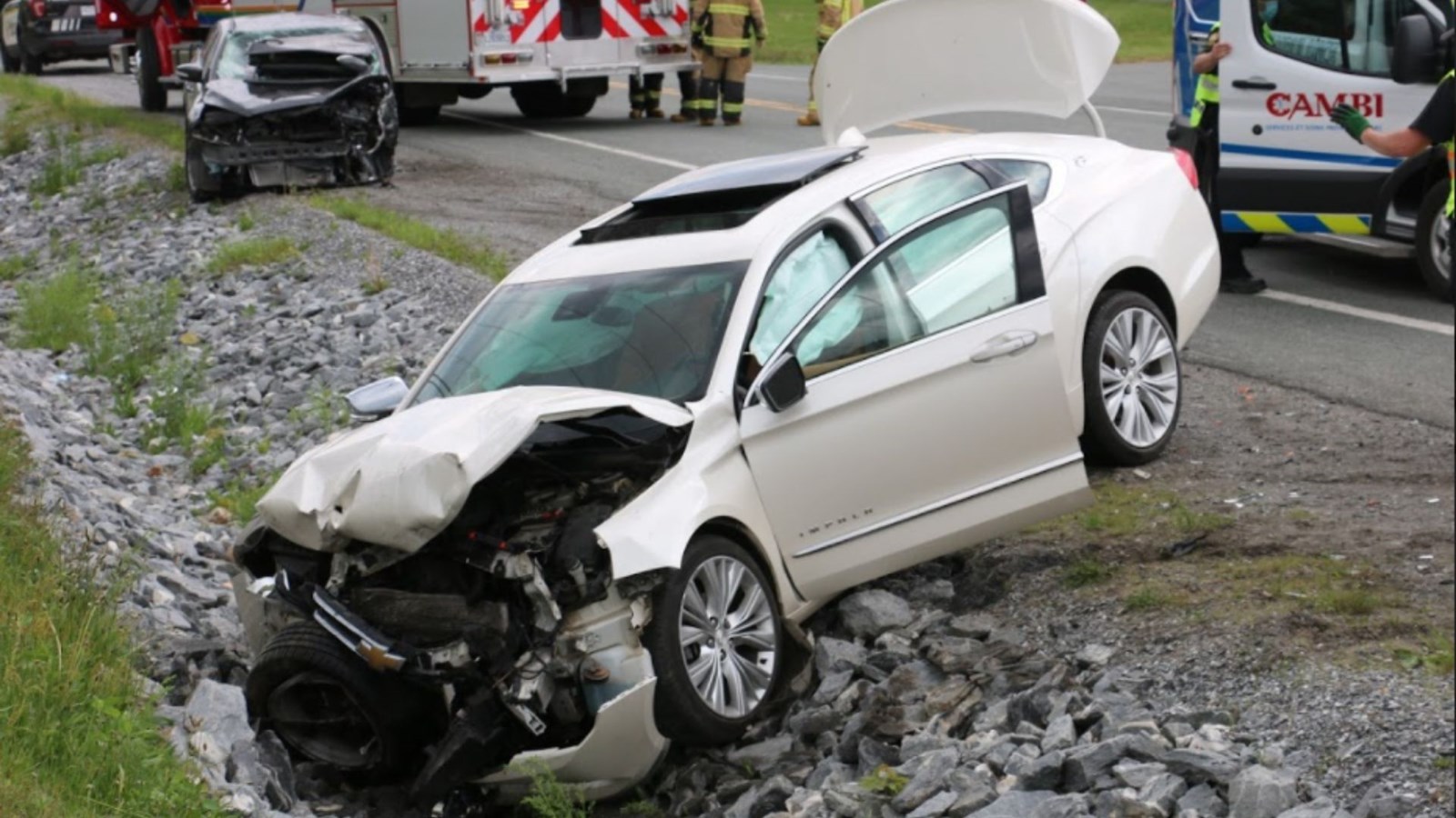 Collision entre deux véhicules à Vallée-Jonction