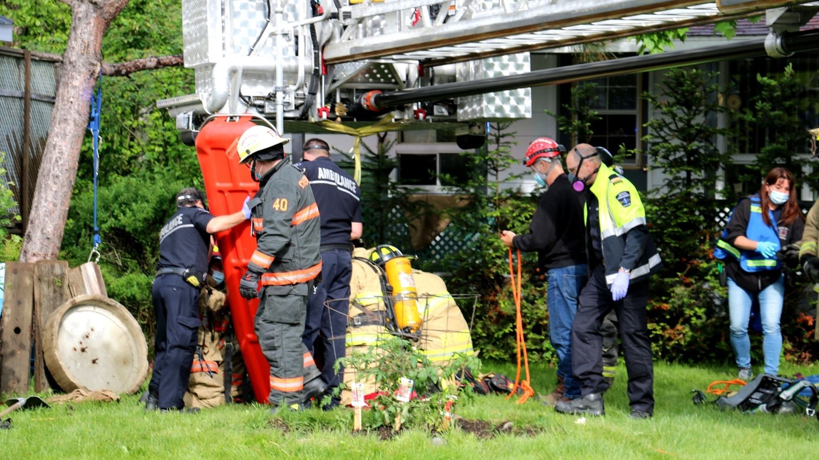 Sauvetage dans une fosse septique à Saint-Martin