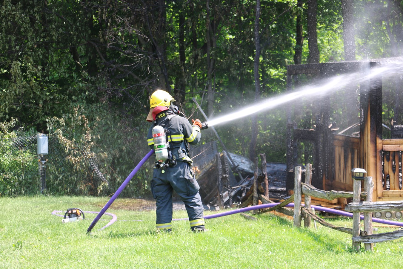 Feu de remise au Camping Saint-Joseph