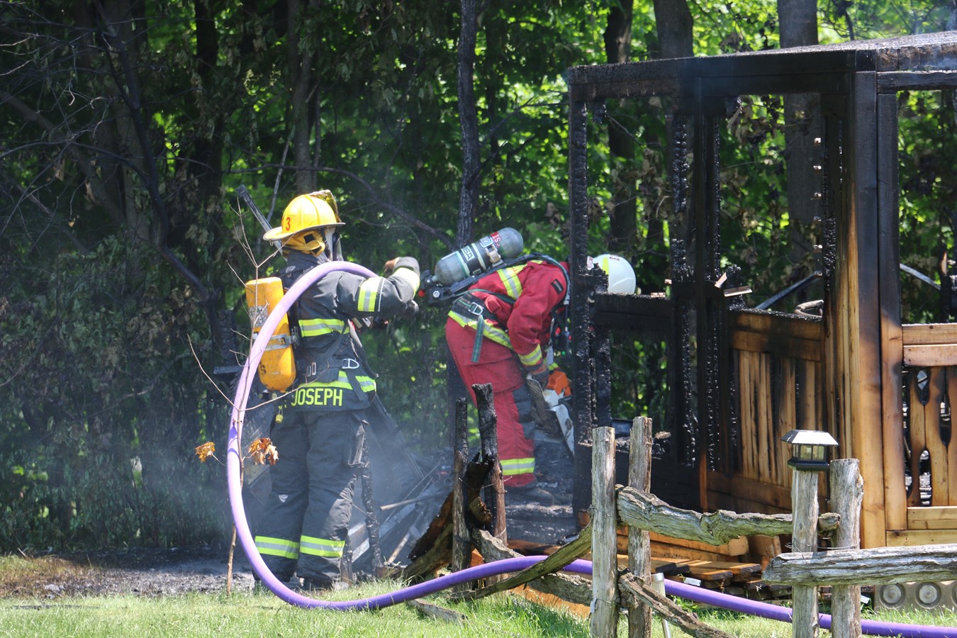 Feu de remise au Camping Saint-Joseph