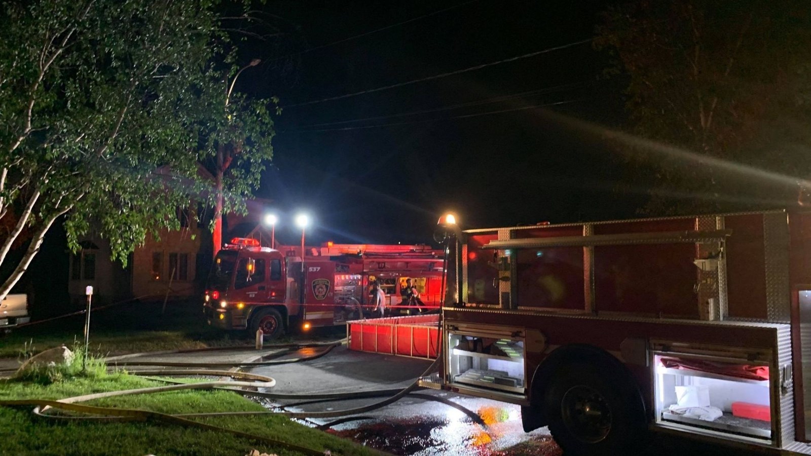 Incendie d'une ferme laitière à Tring-Jonction