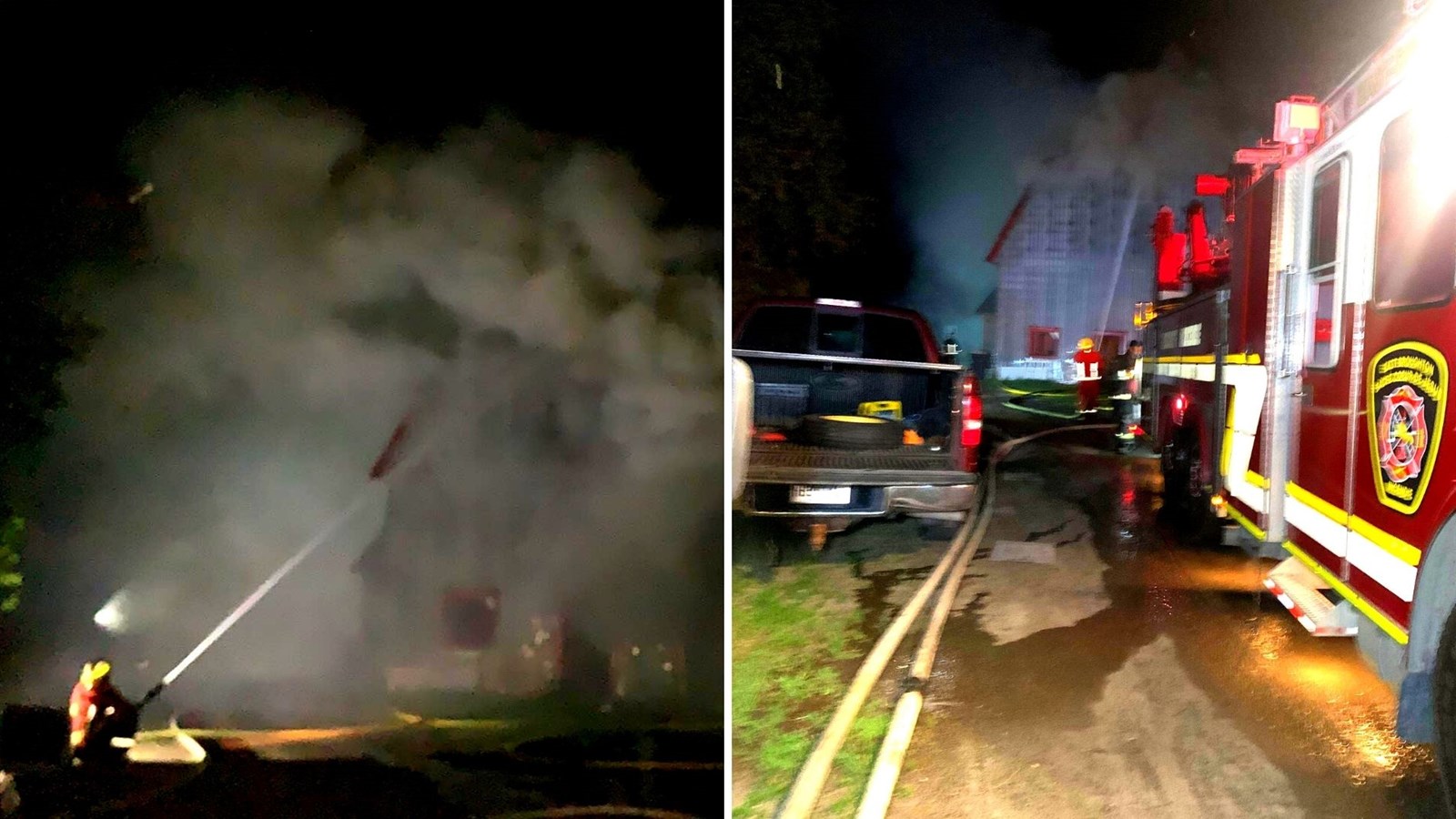 Incendie d'une ferme laitière à Tring-Jonction