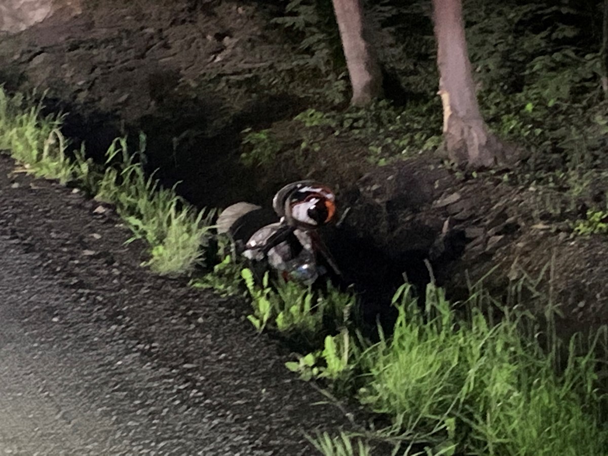 Accident de moto au Lac-Raquette