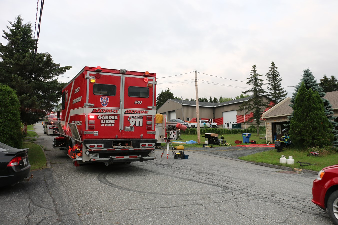 Feu de résidence à Saint-Côme hier soir