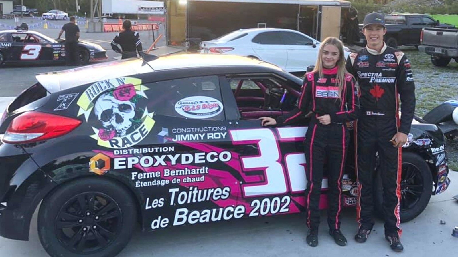 Chloé Grondin et Raphaël Lessard lors d'un entrainement