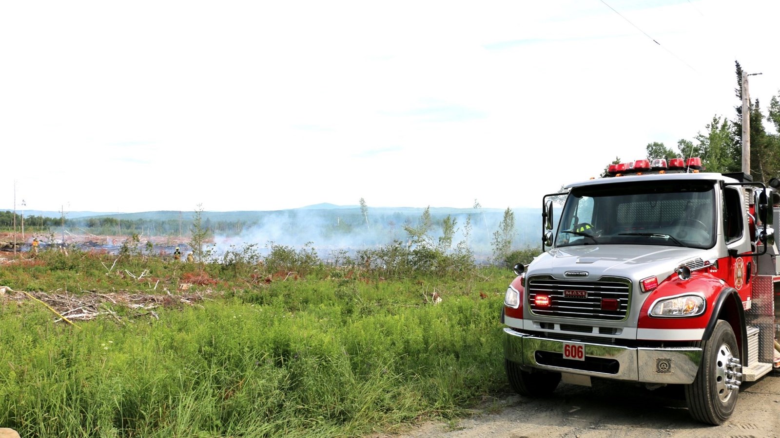 Feu dans une coupe à blanc à Saint-Théophile