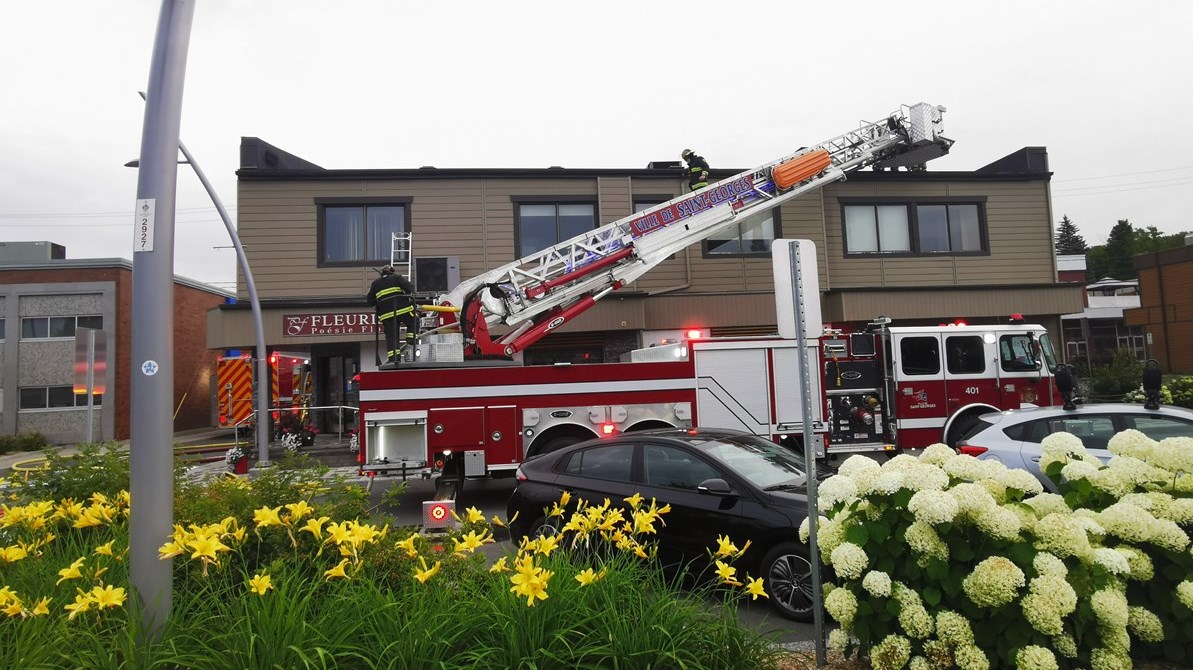 Intervention des pompiers sur la promenade Redmond