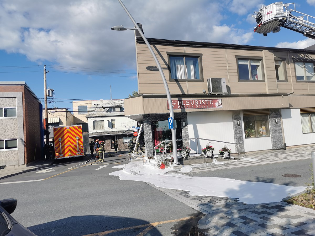 Incendie au fleuriste Poésie Florale à Saint-Georges