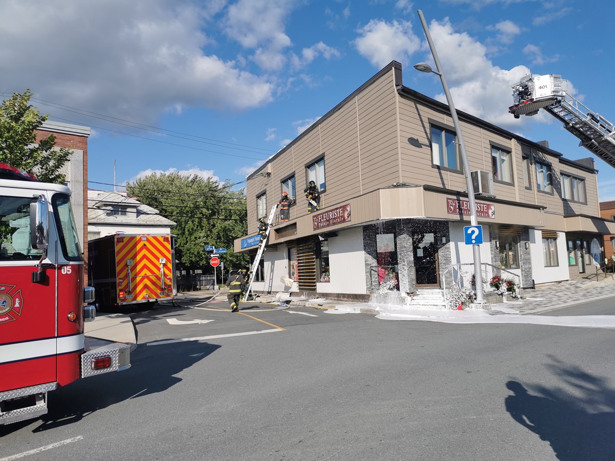 Incendie au fleuriste Poésie Florale à Saint-Georges